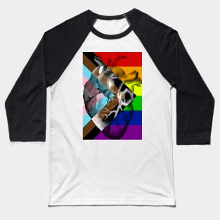 Progress LGBT Pride Flag . Anatomic Heart Baseball T-Shirt